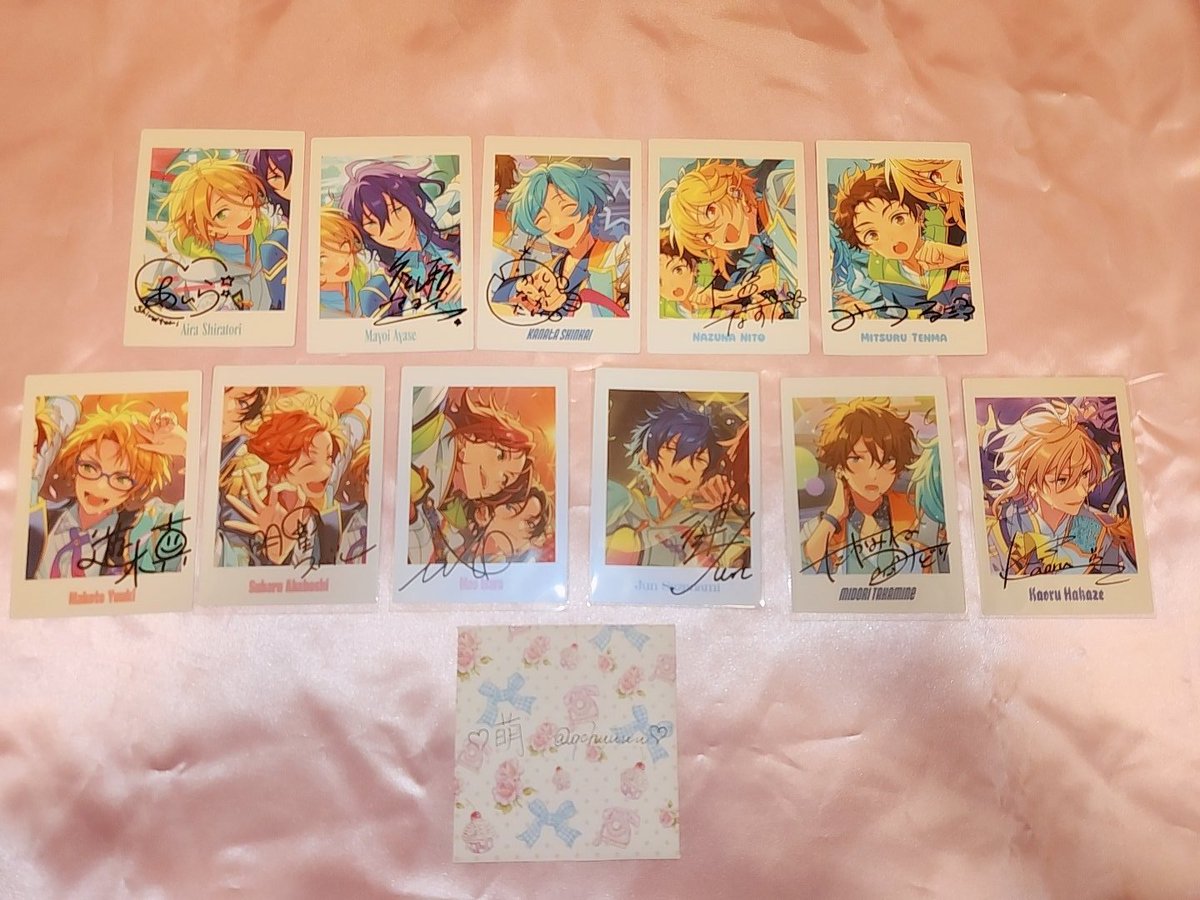 uqchuuuu's tweet photo. ꒰  あんスタ 10周年 ぱしゃっつ 交換 展示会  ꒱  

求♡ 桃李 > 創 敬人 (友人分) 
譲♡ 藍良 マヨイ 奏汰 なずな 光 真 スバル 真緒 ジュン 翠 薫

29日もしくは30日池袋手渡しのみ 
お気軽にお声掛けください🍑 https://t.co/hSdP5yIxsb