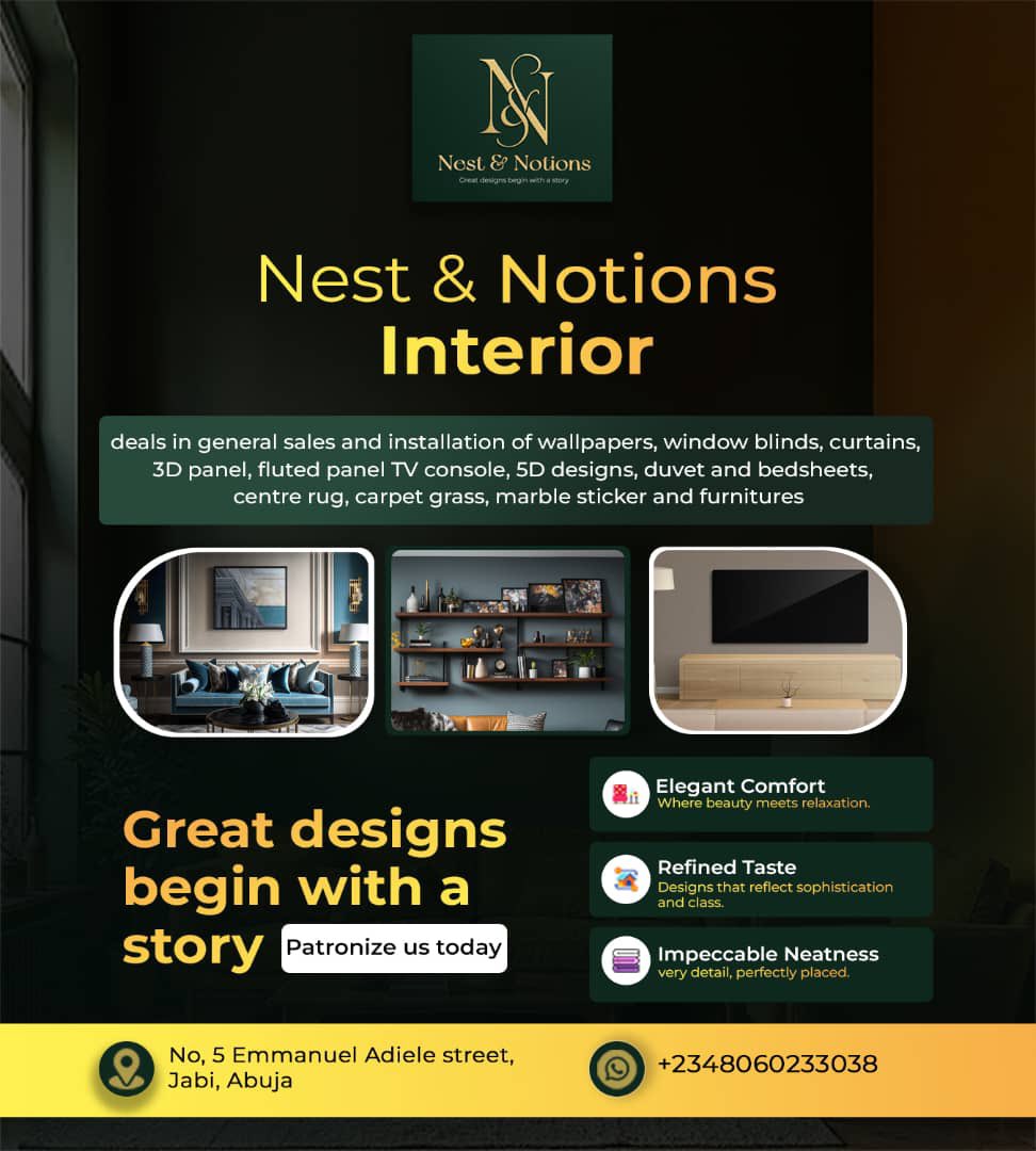 tundebabseben's tweet photo. @mivauniversity Contact us for your interiors bias WhatsApp: +2348060233038
We offer quality services across the country.. 
check our flier for more information✅💯📌 https://t.co/3dMackz3BE