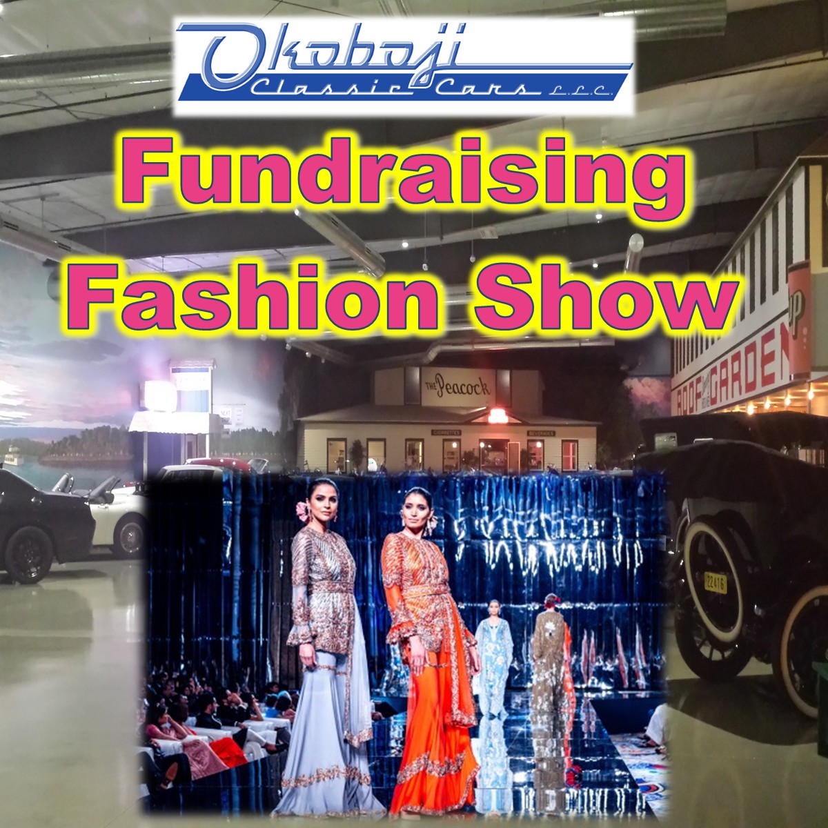 Here is a great idea for a fundraising event at a great venue, Okoboji Classic Cars, LLC. Call 712-332-8029 to discuss the next available scheduling date for your catered event.👗🥻🍾🍸