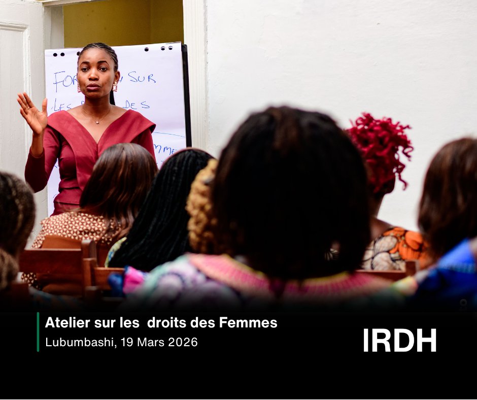 Le 19 mars, l'IRDH et le REFED ont réuni trois expertes pour un atelier sur les droits, la justice et l'autonomisation des femmes — droits légaux, protection des biens, accès à la justice.
Parce que connaître ses droits, c'est déjà les défendre.

Pour en savoir plus sur nos