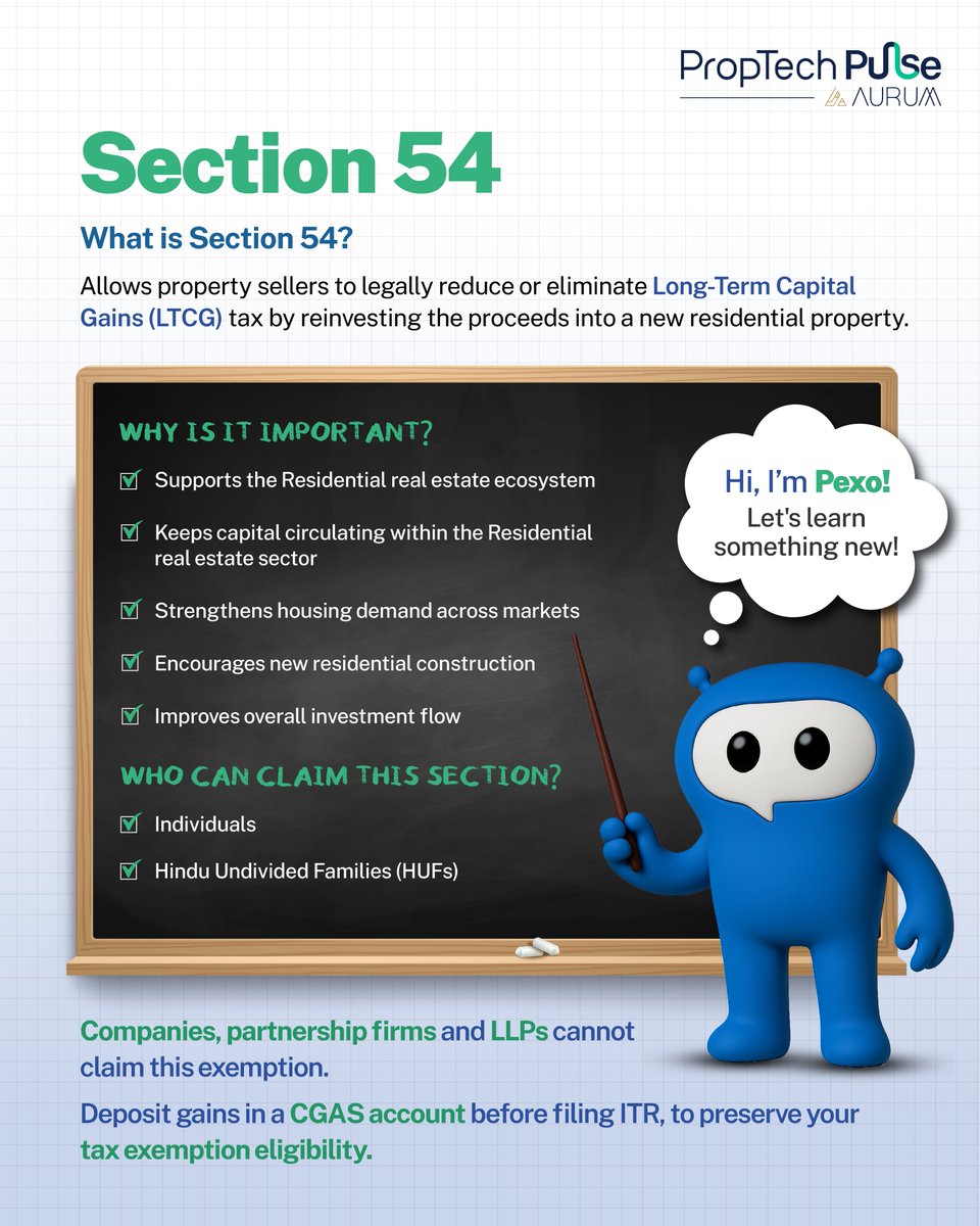 Did you know you can legally reduce your Capital Gains Tax? Section 54 lets property sellers reinvest their gains into a new home and save big. 🏠💰