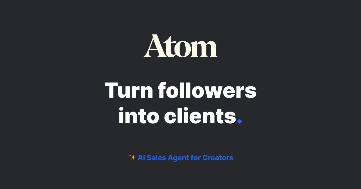 Atom tweet media