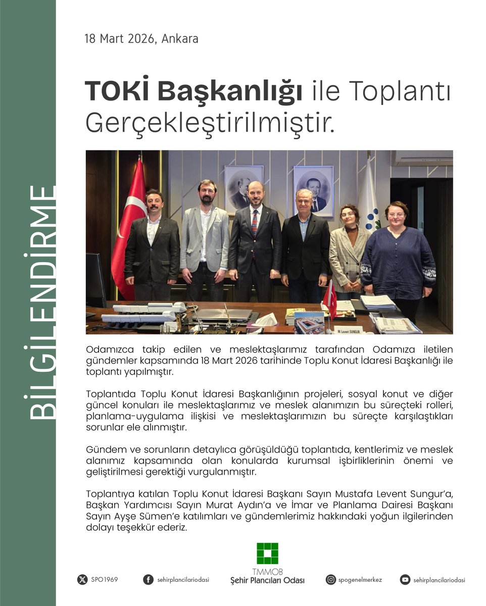 TMMOB Şehir Plancıları Odası tweet media