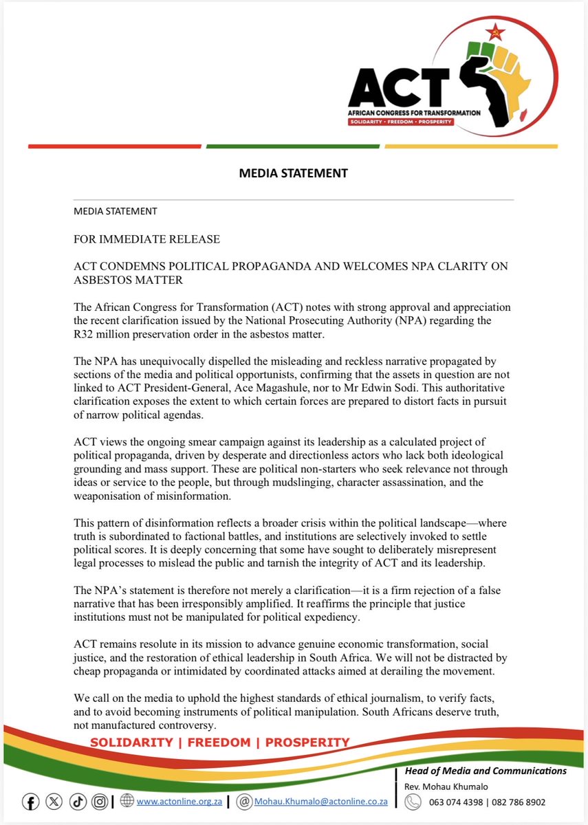 African Congress for Transformation tweet media