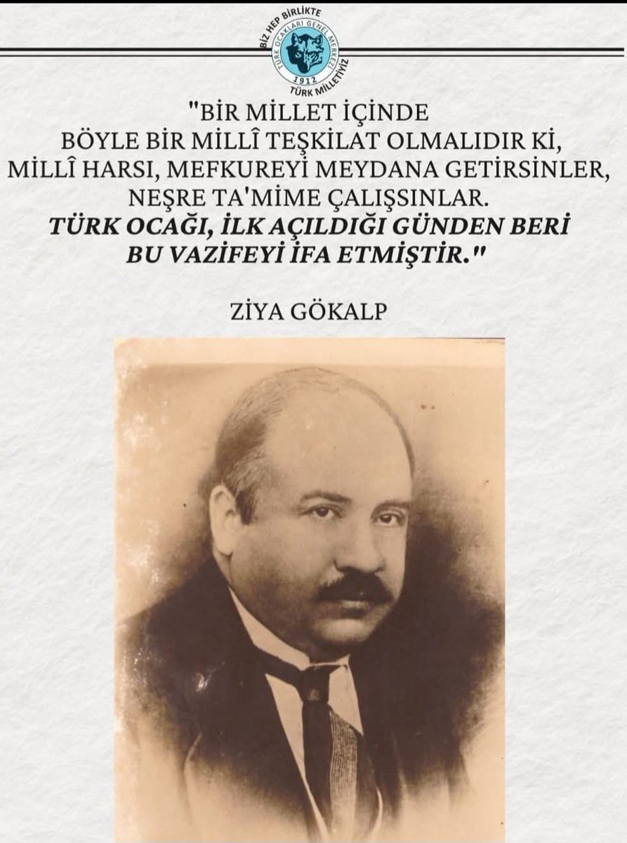 KARDEŞ TÜRK OCAĞI'NIN 114. YILI KUTLU OLSUN!
 Doğumunun 150. Yılında Ziya Gökalp'de Saygıyla Anıyoruz
