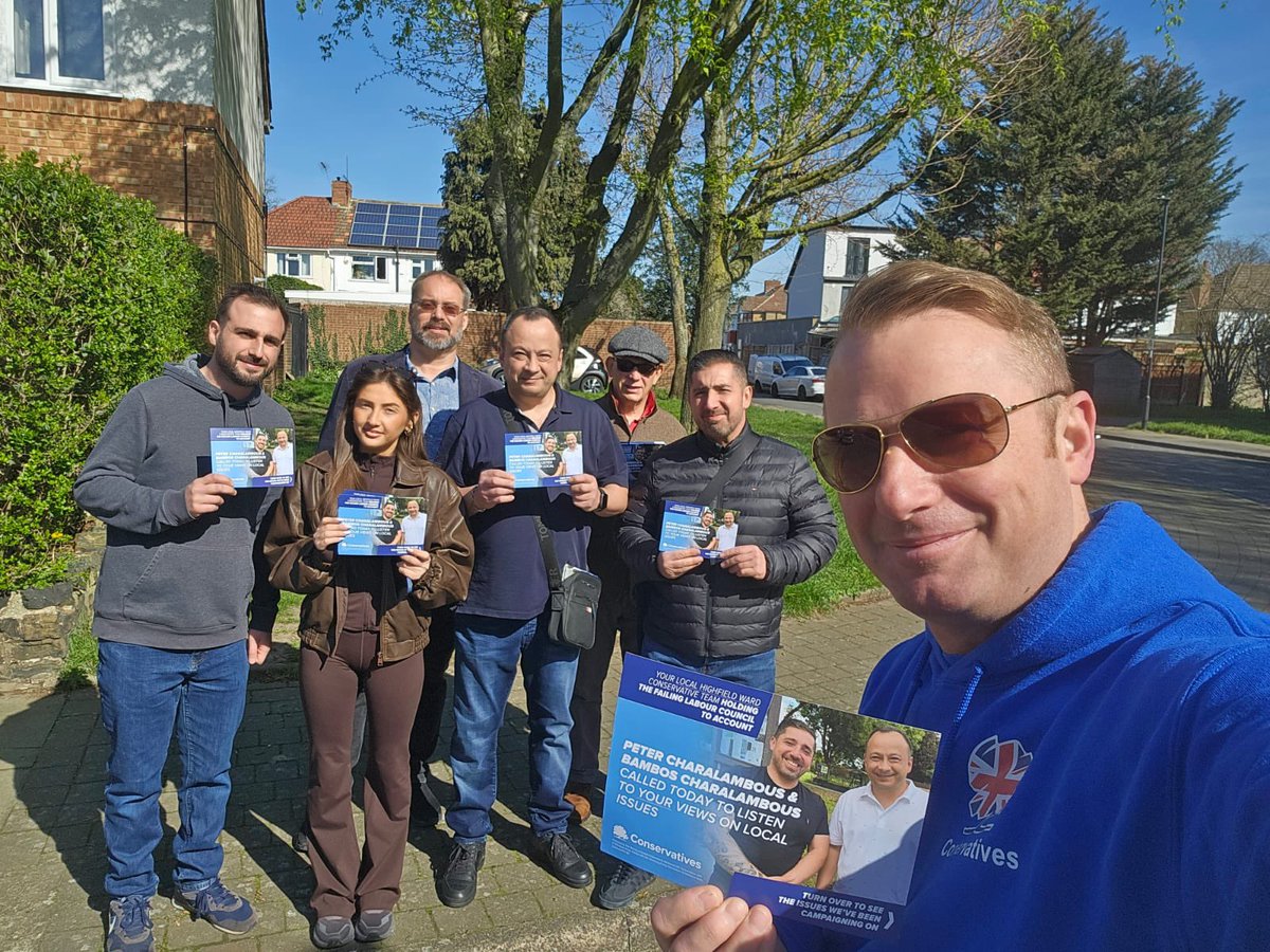 SWGCA out campaigning in Bowes, Southgate, Arnos Grove and Highfield over the weekend. Vote Conservative 🌳 on 7 May 🗳️