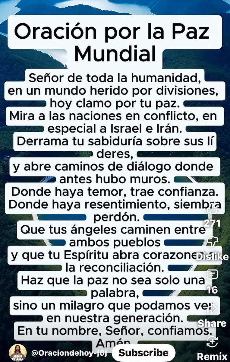 crymarm's tweet photo. Oracion por la Paz Mundial. https://t.co/5pdRTGyUeK