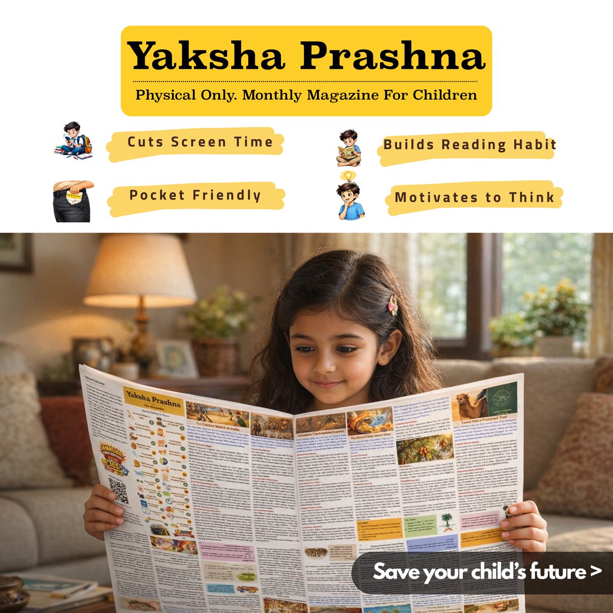 tack_on's tweet photo. Every day, children spend hours on screens.
But it only takes 5 minutes of reading to change the direction of their day. https://t.co/Y2HxFekntl