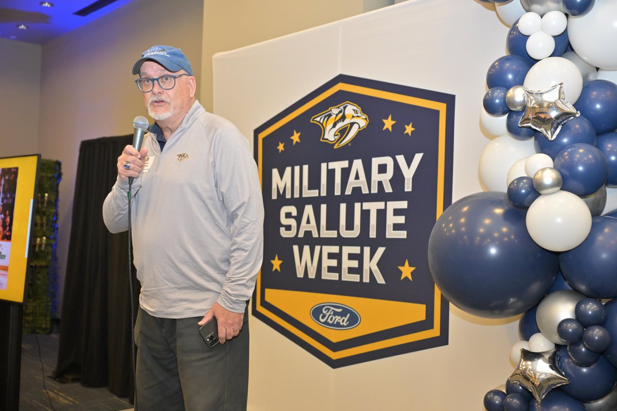 MTSU's tweet image. Army LTG(R) Keith Huber and MTSU Vice President Andrew Oppmann represented us Saturday at the final 2026 @PredsNHL Military Salute Week event! Thanks @TraceAdkins for your support of the MTSU Charlie and Hazel Daniels Veterans and Military Family Center! #MTSU