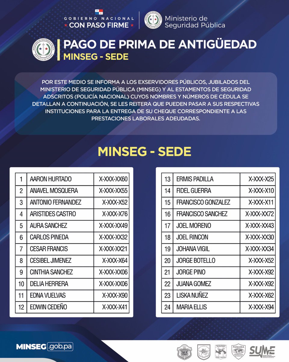 Ministerio de Seguridad Pública de Panamá tweet media