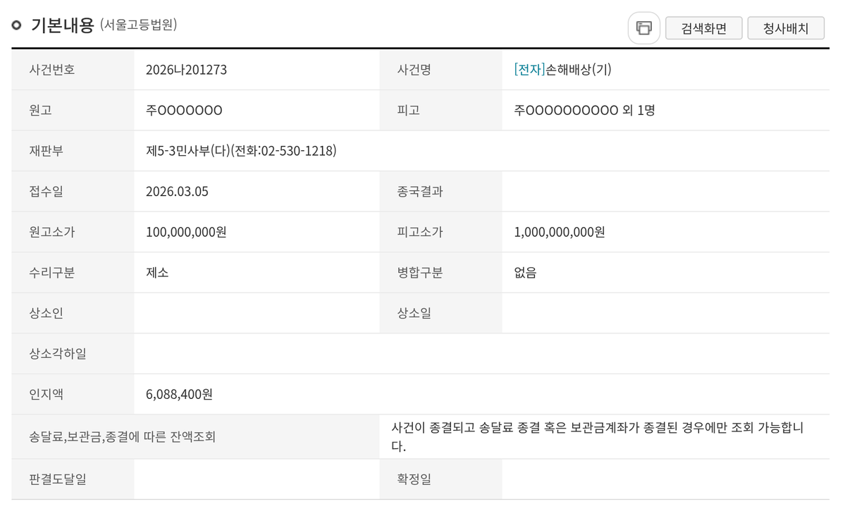 Dolphiners Films ได้ยื่นอุทธรณ์ต่อศาลแล้ว หลังจากที่บริษัทได้แพ้ให้แก่ ADOR 

และในส่วนของการฟ้องร้องรายบุคคล ศาลได้ตัดสินยกฟ้องผู้กำกับชินอูซอกว่าไม่มีความผิดใดๆ 

เอกสารหมายเลข (2026Na201273) ได้ถูกมอบหมายให้ศาลสูงกรุงโซล แผนกคดีแพ่งที่ 5-3 พิจารณา