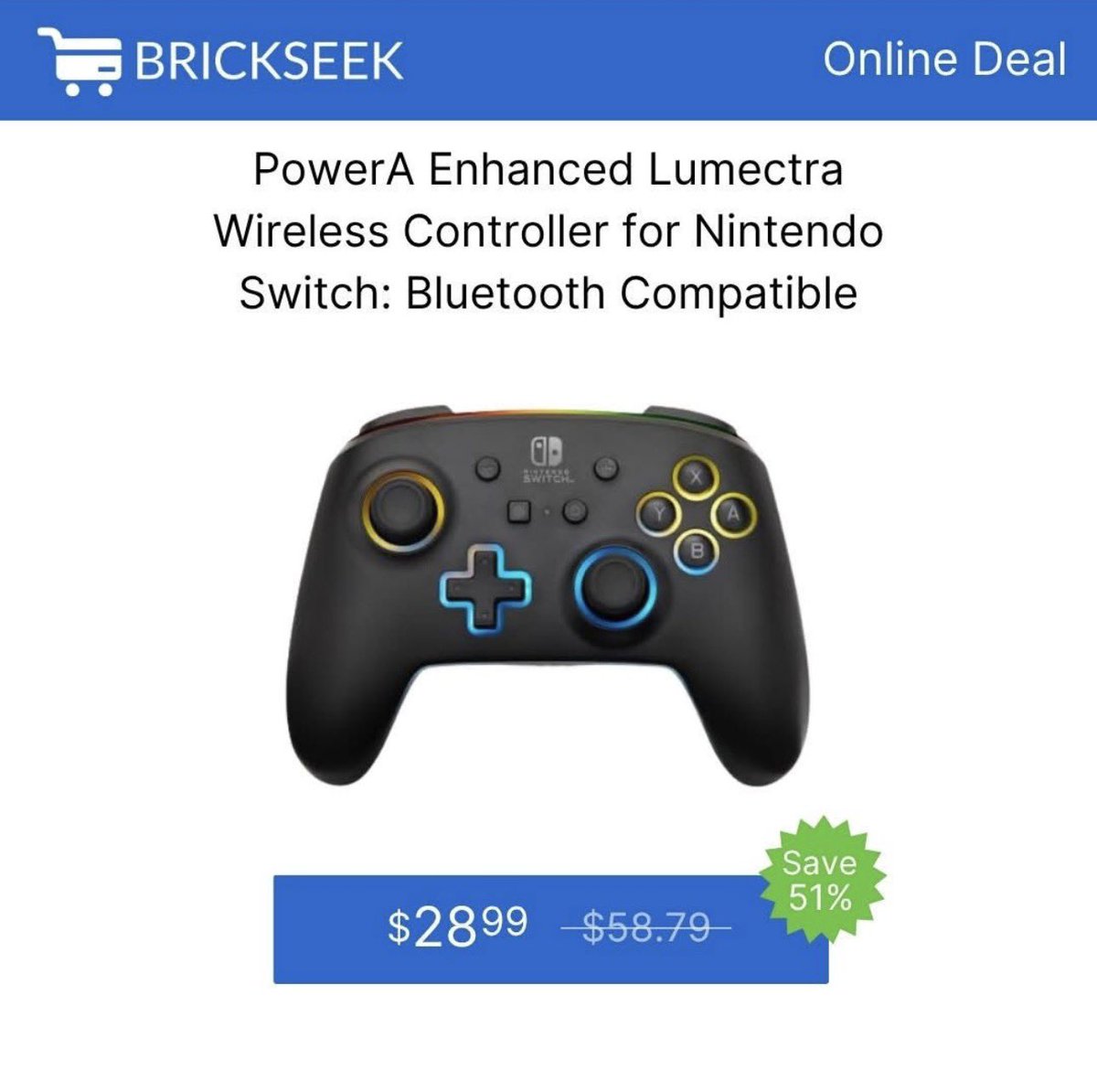 BrickSeek's tweet image. 🚨ONLINE DEAL🚨

PowerA Enhanced Lumectra Wireless Controller for Nintendo Switch: Bluetooth Compatible - $28.99

brickseek.com/p/24490762?utm…

#brickseek #onlinedeal #onlineshopping #clearance #online #deals #sale