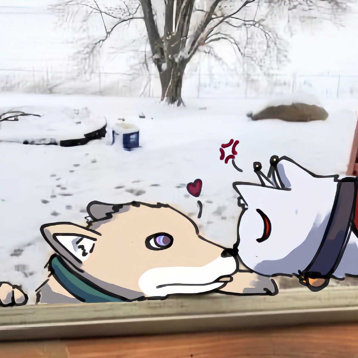 _nappiee's tweet photo. #Avenpaz A stray fox and an alien home cat? I'M IN https://t.co/i6uCG1STjT