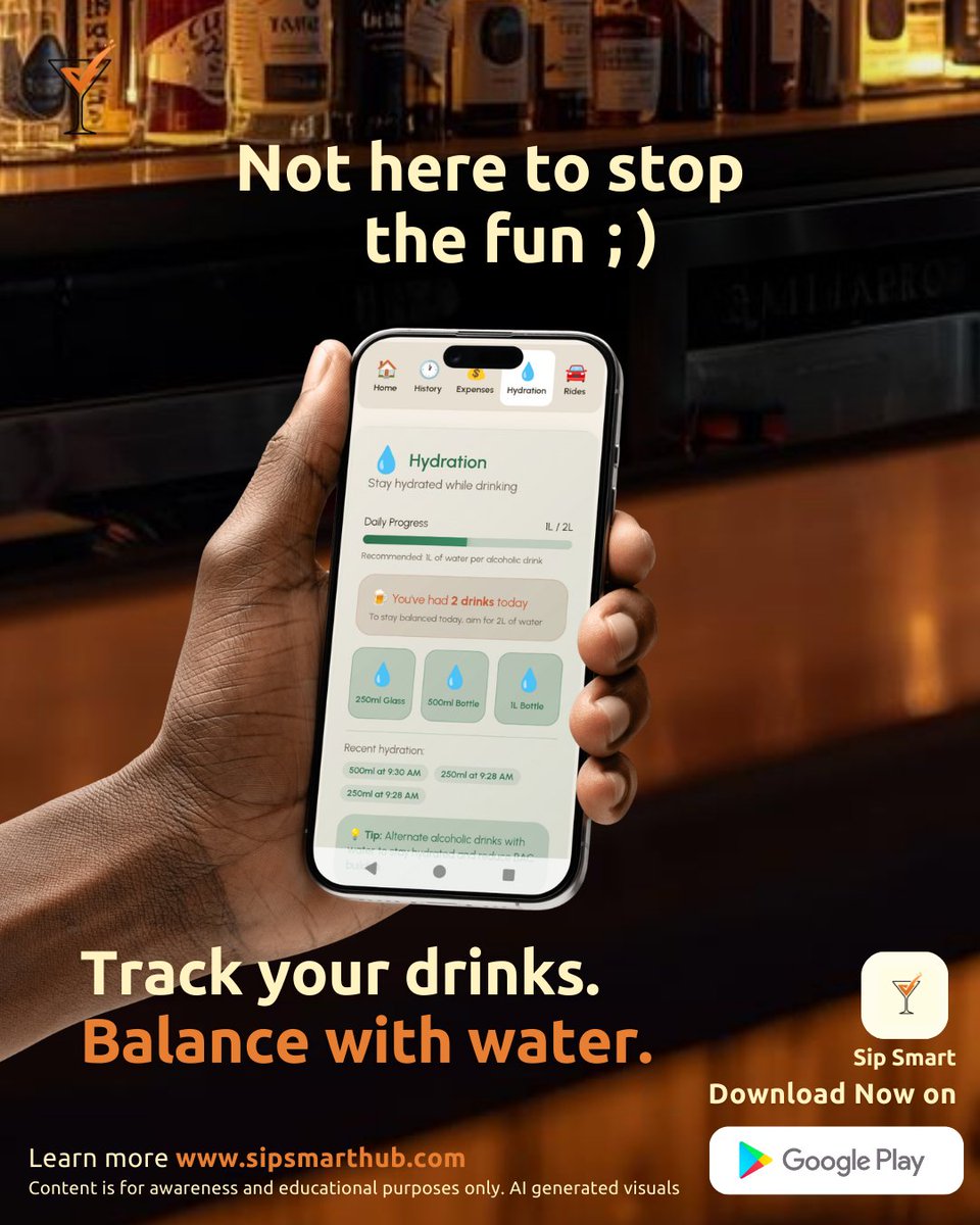 SipSmartLiving's tweet image. Vibes iko… but maji pia muhimu 😌💧

Balance is the real flex.

Track your drinks with SipSmart.

Download SipSmart: play.google.com/store/apps/det…

Learn more: sipsmarthub.com

#SipSmart #SmartDrinking #SmarterLiving