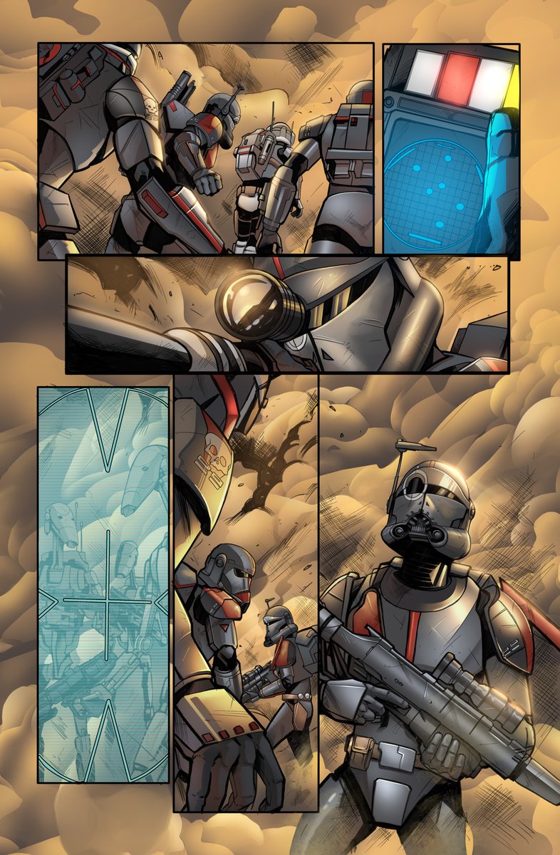 malantuono's tweet photo. Star Wars- The Bad Batch|Page 1| Colour Sample

@DarkHorseComics 

On the beautiful lines of @Reesehannart , amazing artist and friend!!!
#darkhorsecomics #badbatch #starwars #digitalart #comicbooks #digitalcoloring https://t.co/aYzDFKxiOr