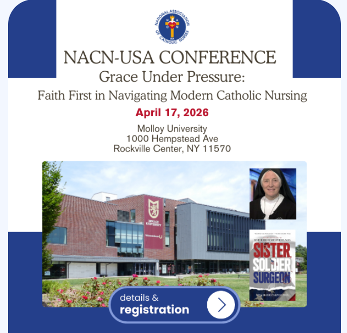 CatholicNurses's tweet photo. 2026 NACN-USA Conference at Molloy University 

https://t.co/z1YC4YfKjM

Join us for the 2026 NACN-USA Conference, a day of faith, formation, and fellowship designed to support you in your calling as a Catholic nurse.

Keynote Speaker will be Sr. Deirdre Byrne https://t.co/lz43niKqix