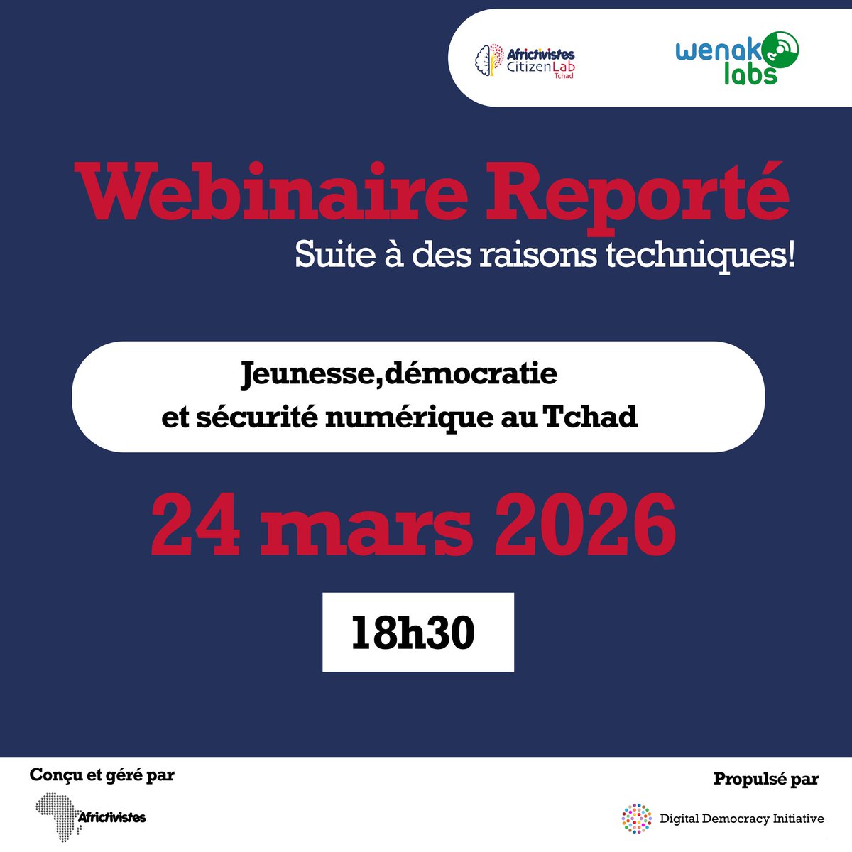 AfricTivistes CitizenLab Tchad tweet media