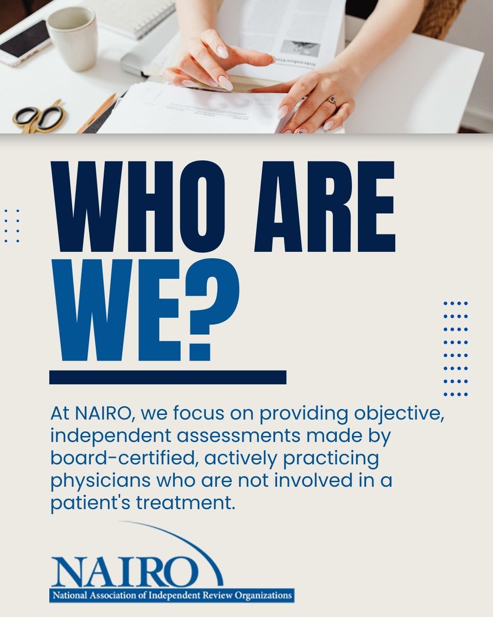 At NAIRO, we focus on providing objective, independent assessments made by board-certified, actively practicing physicians who are not involved in a patient's treatment.