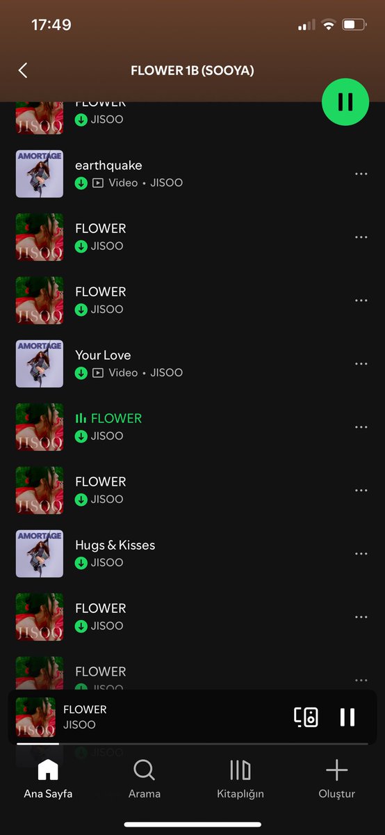 Danido1j's tweet photo. @jisooxspotify #FLOWERto1B https://t.co/hD1LFLsv4L