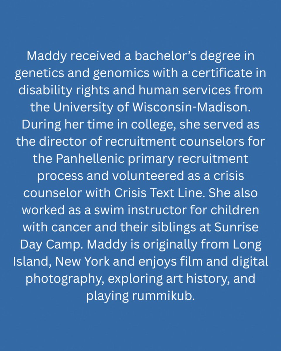 ColumbiaGCP's tweet image. Our student spotlight for the month of April is first year student Maddy Marcus. Maddy says, “I’m grateful to be learning alongside such dedicated faculty and supportive classmates who make this journey so meaningful and rewarding.”

#StudentSpotlight #ColumbiaGCProgram