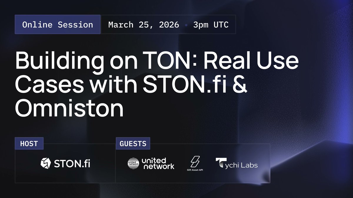 Ismailclever_ic's tweet photo. Real builders. Real integrations. No fluff.
Live session featuring @TychiLabs,@UN_wallet,and @GiftAssets as they break down how they integrated Omniston+@ston_fi into their products
What you’ll get:
How they actually shipped their integrations

Register: https://t.co/n89RRXtKKB https://t.co/EnLX2mM087