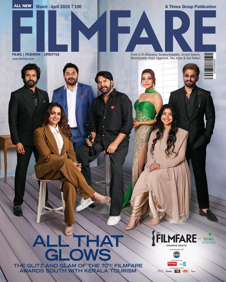 Filmfare cover🔥
Sivakarthikeyan - AlluArjun - Mammootty - Arvind Swami - Kajal - SaiPallavi - Bhavana