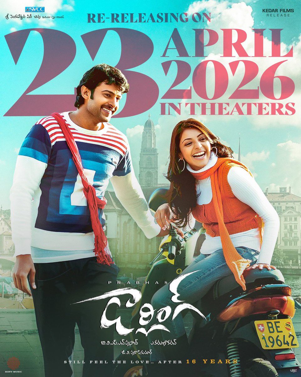 #Darling4K Grand Re-Release on April 23, 2026 🎬

#Prabhas