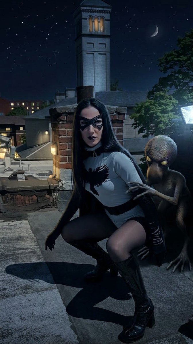 UltraHeroix's tweet photo. Night Sparrow investigates the Dover Demon at https://t.co/I2ABJ8kkYC ! @ultraheroix #ultraheroix #superheroine #doverdemon #superheroineperil https://t.co/6fimNXW4bG