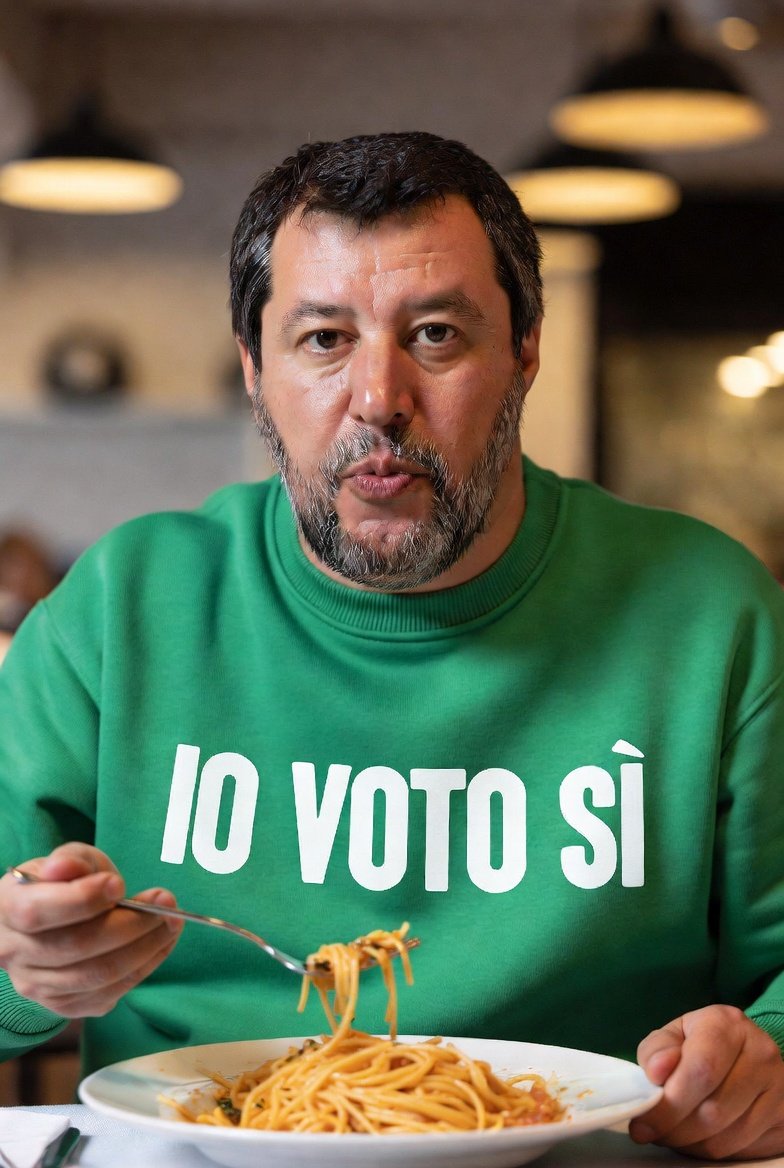 fasulo_antonio's tweet image. Salvini: "REFERENDUM? VINCERA’ IL SI COL 54%; UN FIORETTO PER IL SUCCESSO? NON MANGIO PASTA DAL 23 MARZO AL 23 APRILE".

Er Sentenza ha colpito ancora. 

#ReferendumGiustizia #ReferendumGiustizia2026 #maratonamentana