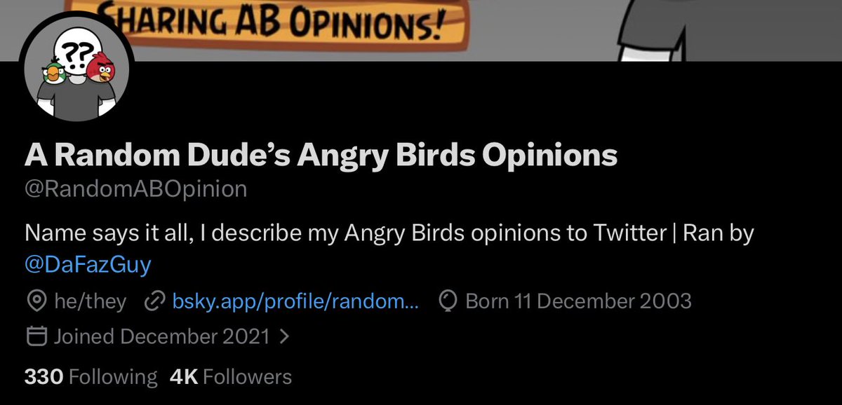 A Random Dude’s Angry Birds Opinions tweet media