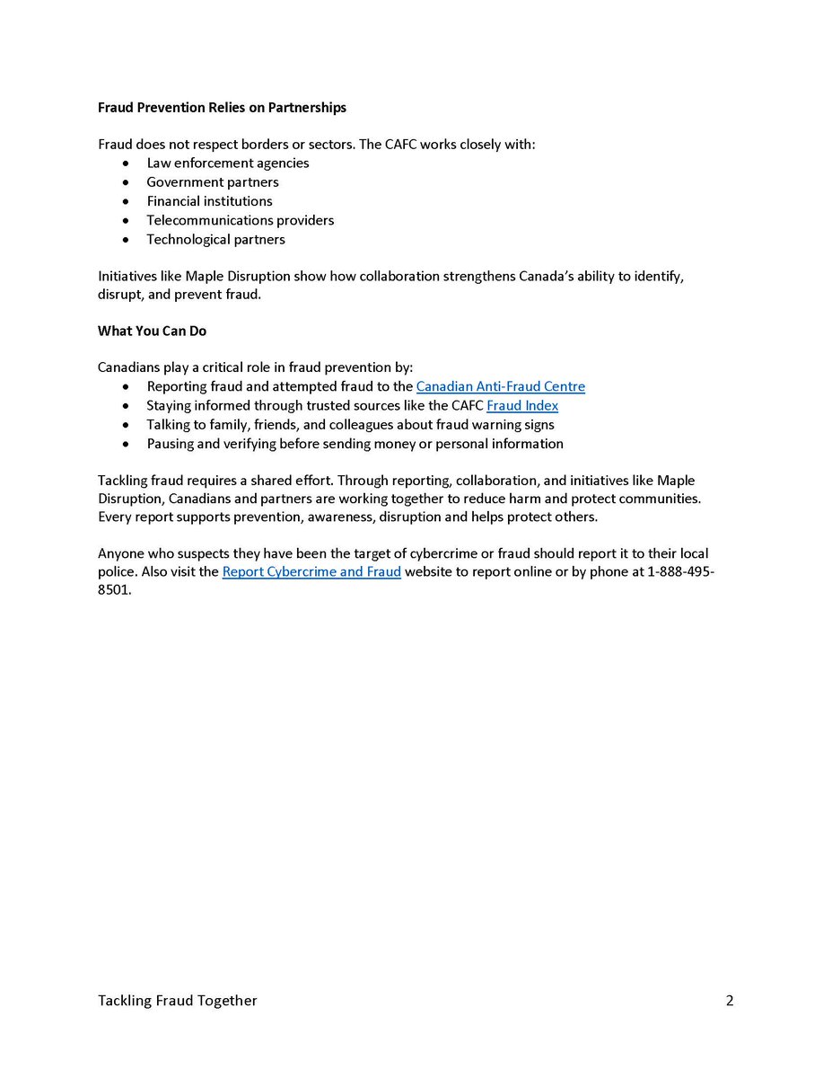 Canadian Anti-Fraud Centre tweet media