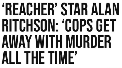 apinionsvary's tweet image. 🚨Notorious cop-hater, Alan Ritchson, who stars in the show "Reacher," seen here on video beating up a neighbor who came out to complain about Ritchson speeding up and down the street on his motorcycle. 

My favorite part when Ritchson falls of the bike🤣
