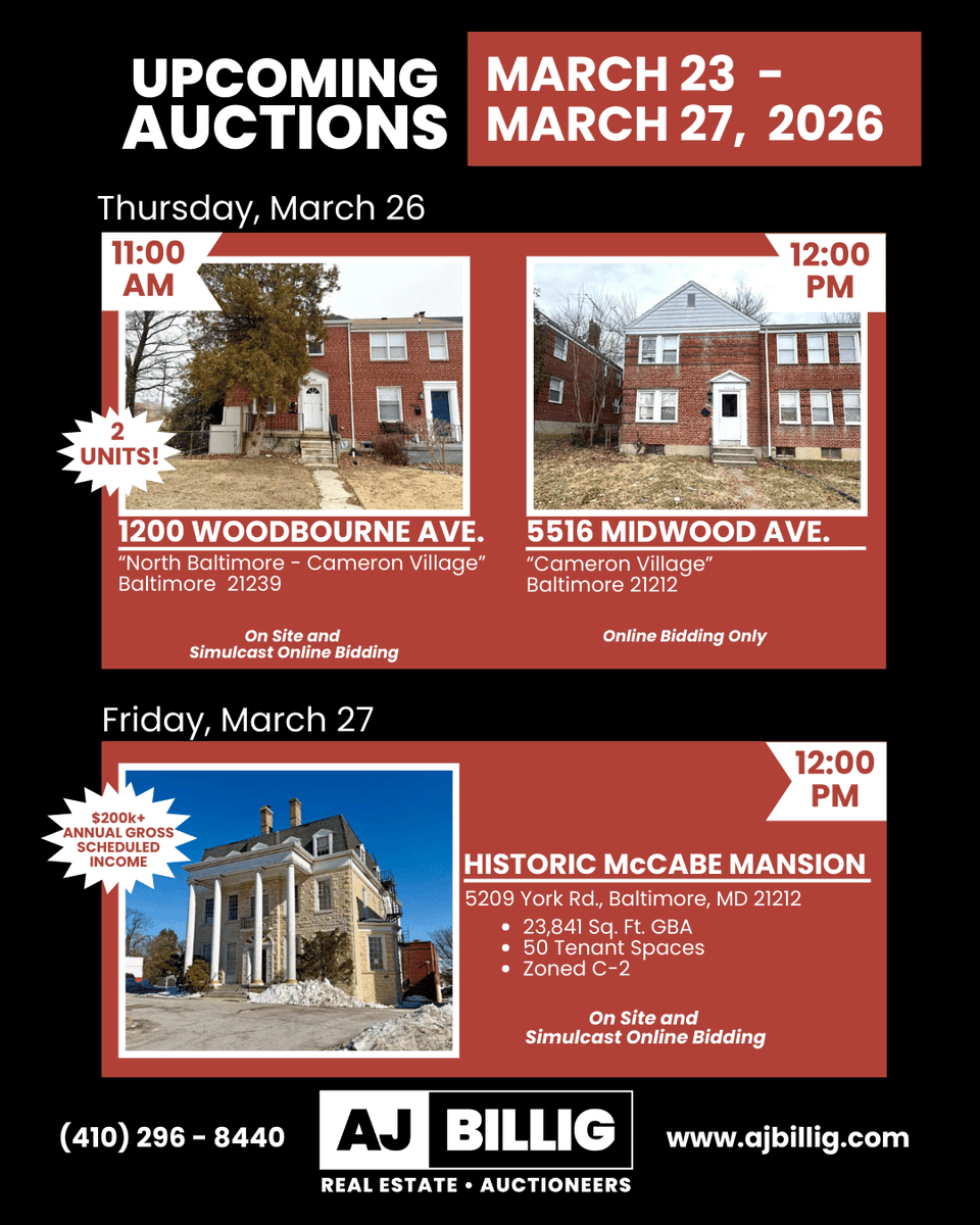 ajbillig's tweet photo. Take a look at this week's upcoming auctions! If you have any questions please call our office at 410-296-8440.

https://t.co/bSMSmXN6O8 https://t.co/g4foSo57Zn