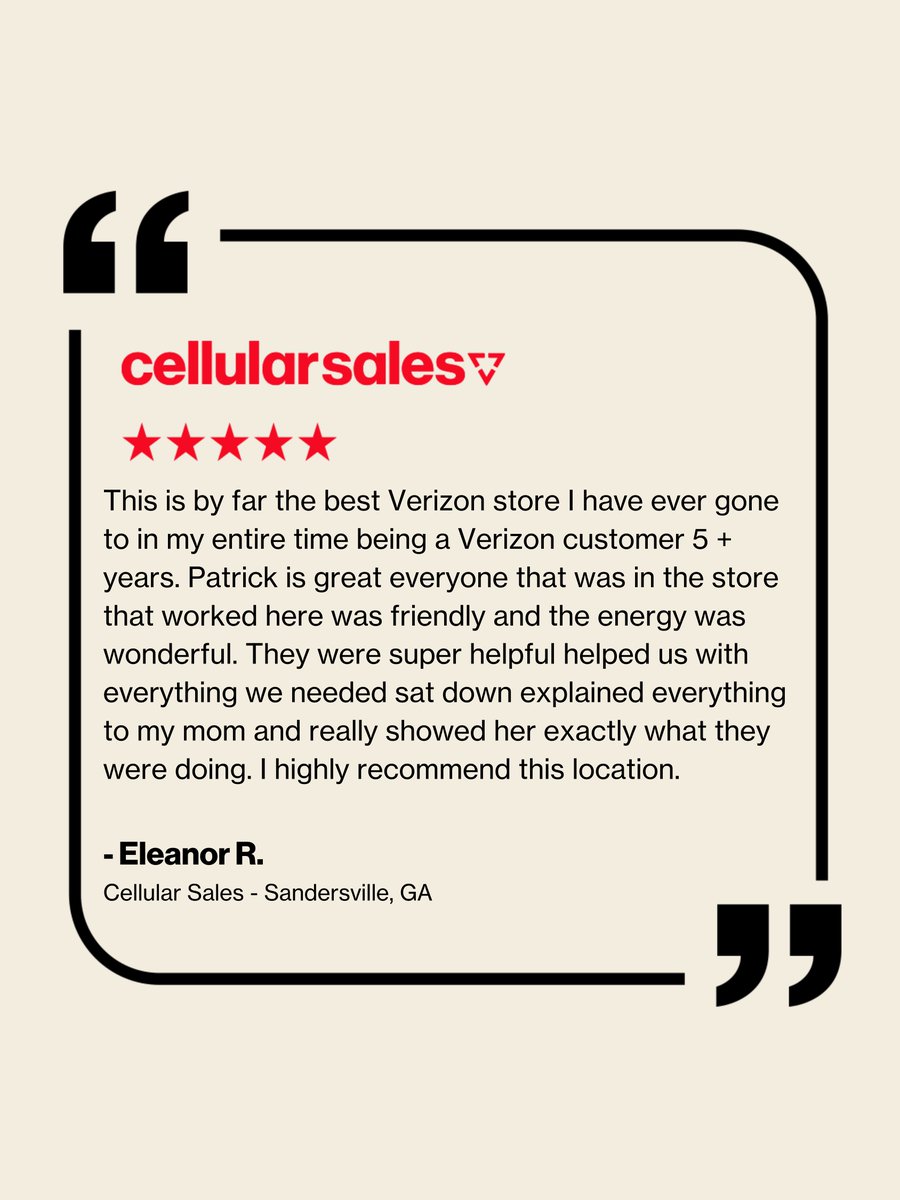 Real customers. Real experiences. Here’s what people are saying about their visit!

Click the link in our bio to find a Cellular Sales store near you.