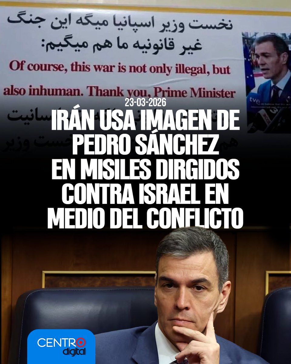 ATENCION | Irán utilizó la imagen de Pedro Sánchez en misiles dirigidos  contra Israel, en una acción propagandística que respalda su postura  crítica frente a la guerr4. Los Detalles ➡️ https://t.co/3CCi7C36QO