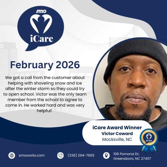 smoworks's tweet photo. Going the extra mile when it mattered most. Victor stepped up to help a school reopen after a winter storm. His dedication truly reflects the iCare spirit.
👉 Read more: https://t.co/uI97KpOYhD
#smoworks #smoiCareAwards #CleanWithPurpose #janitorialservices https://t.co/c53ZSq24wG