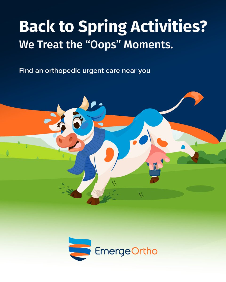 EO_Triangle's tweet image. Not sure if your injury needs #UrgentCare? 🏥 

Owie Cowie says: early spring injuries like falls, overuse pain, and sudden aches from increased activity don’t always require the ER. Orthopedic urgent care can help you get answers quickly. 
hubs.ly/Q047pk3R0