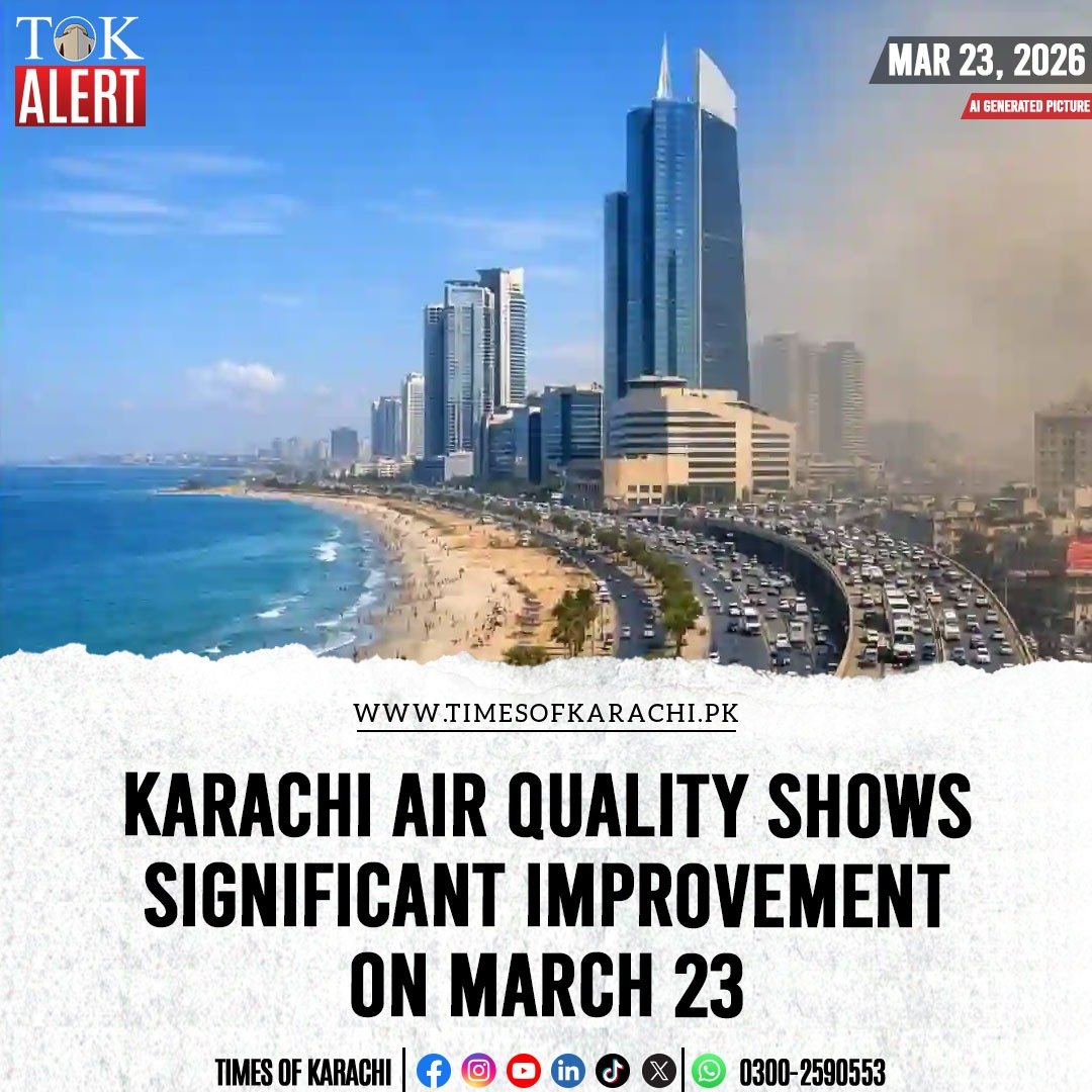 TOKCityOfLights's tweet photo. Karachi’s air quality showed excellent improvement on March 23, with most parts of the city recording clean and healthy conditions.
Details: https://t.co/WVth6sK33I
#TOKAlert #Karachi #AirQualityUpdate #AirPollution https://t.co/JmRpXCwxoU