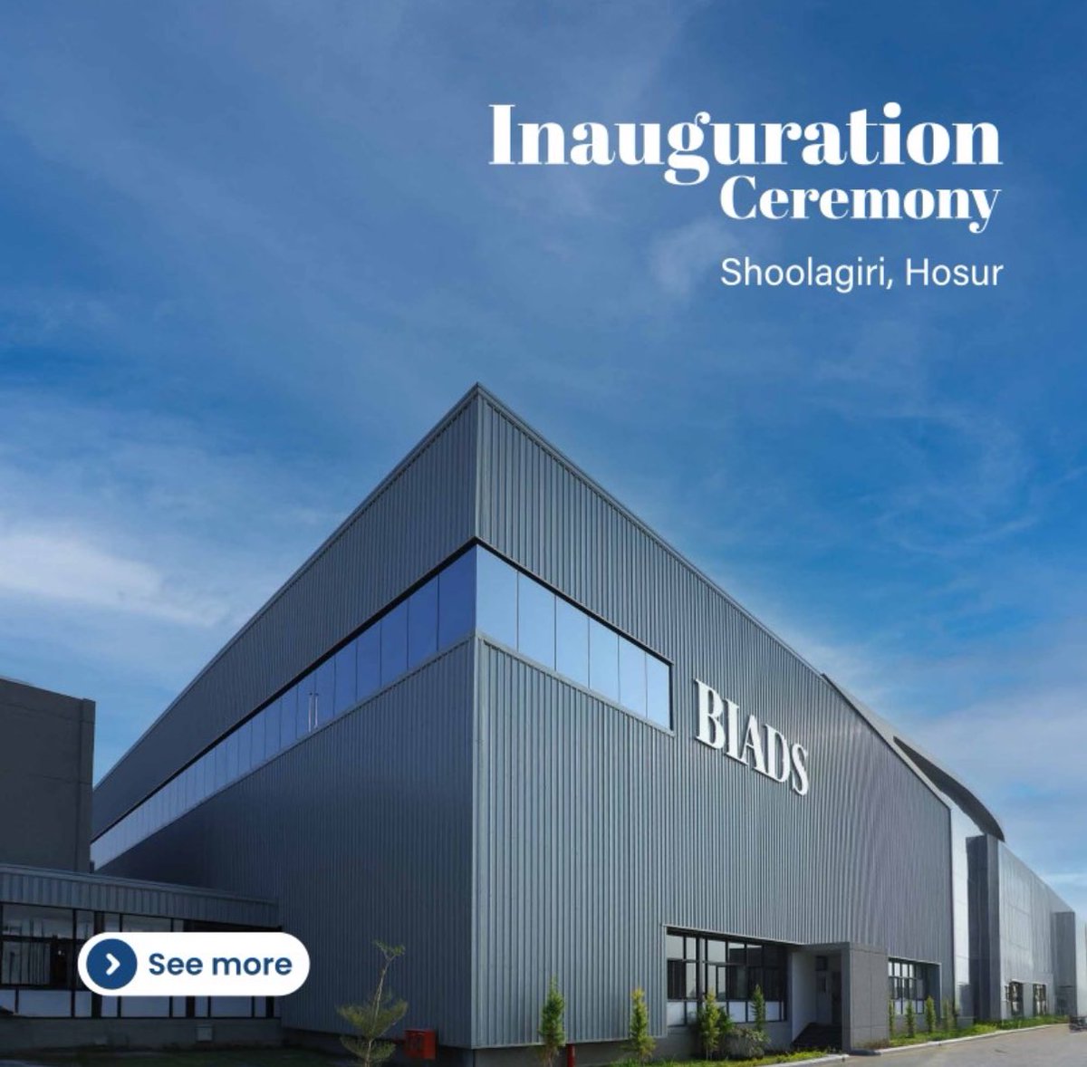 UpdatesChennai's tweet photo. Another day. Another factory in Hosur!!
BIADS- India, JV between 🇮🇳Brakes India and 🇯🇵ADVICS Company inaugurated its new Greenfield manufacturing facility in Shoolagiri Sipcot. The facility will focus on the production of advanced braking solutions for future mobility!! https://t.co/jpMuJ7nVMy