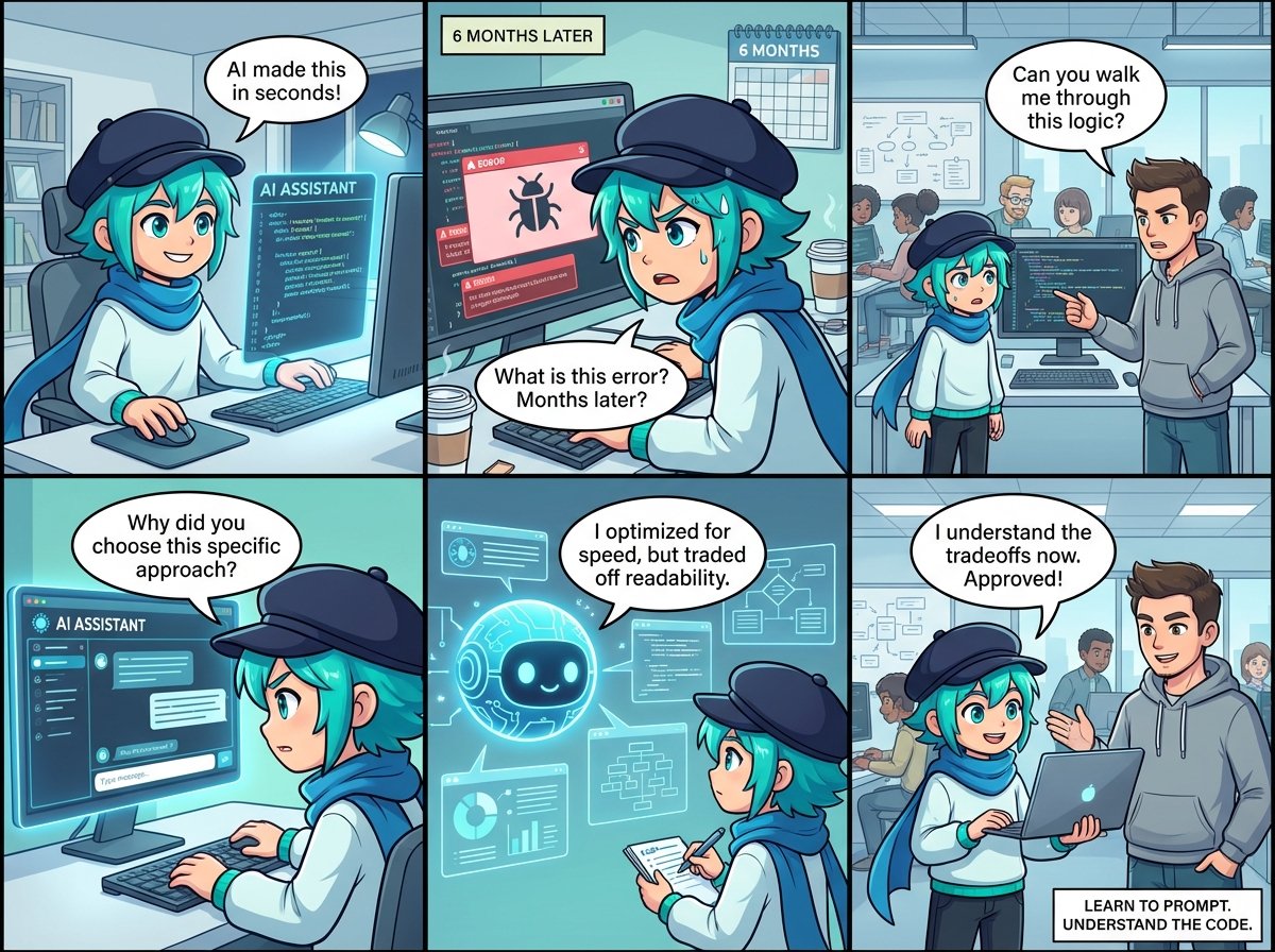 V-Tips【09/100】 Using AI to write code you don't understand isn't ...