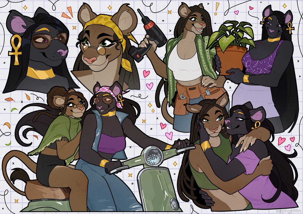 the cool sapphic aunties you wish you had 🛵🪴