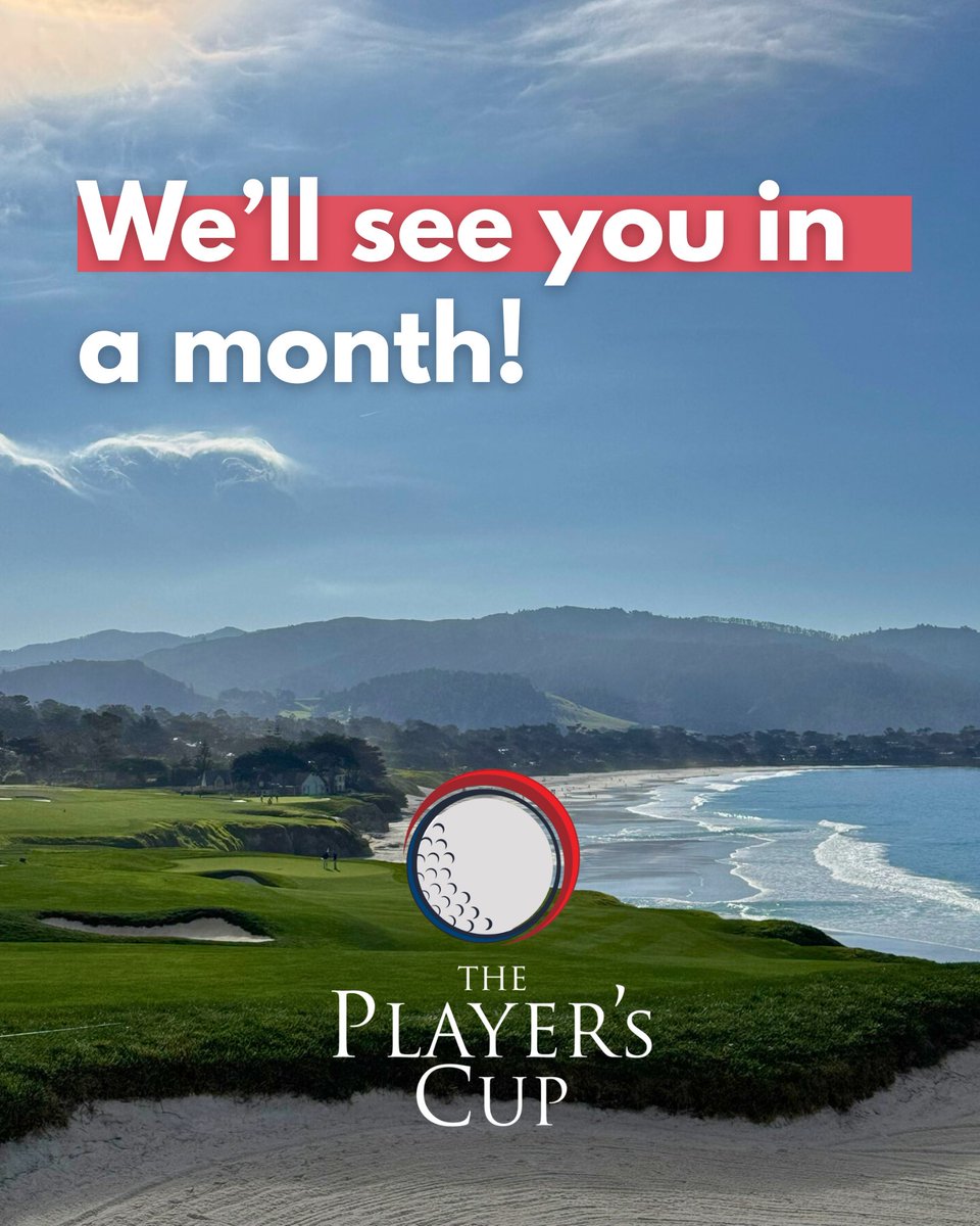 One month away.

Pebble Beach.
Spyglass Hill.
Tehama.
 
Magic moments await on the Pacific coast. 

Here we come again - The Player’s Cup returns April 23rd!

#thePlayersCup #PebbleBeach #GolfExperience #BucketListGolf #LuxuryGolf