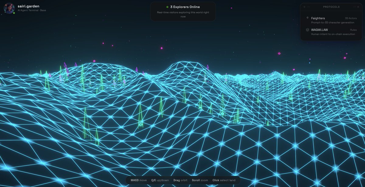 expect web3 functionality on sairi.garden now that wagmi.law is live. 

now you can spot real time signal from other explorers there... more incoming.