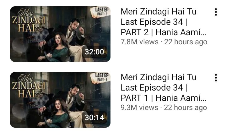 10M views in 23 hrs from Pakistan and from indian 15M from 2 parts so collectively its 25M in 23 hours.
crazyyy response kamyar and ayra loved by masses 💗😫✨
#MeriZindagiHaiTu