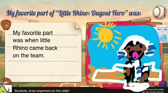 MsInnerfield's tweet photo. The @HCSFLEx First Graders shared their favorite part from our Hampton Reads One Book 2026 story.
We read "Little Rhino: Dugout Hero" by @Ryanhoward and Krystle Howard with all of the other K-2 classes in @HamptonCSchools .
#weareHCS
Part 2: https://t.co/BAzgOlUTn6