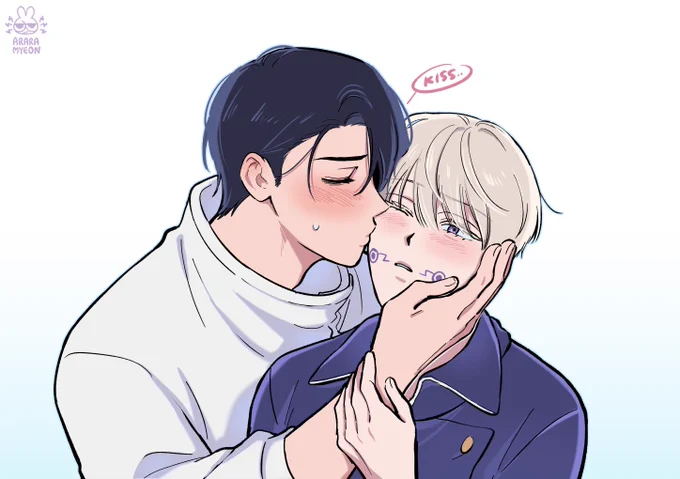 ottoge hand and cheek kiss done #乙棘