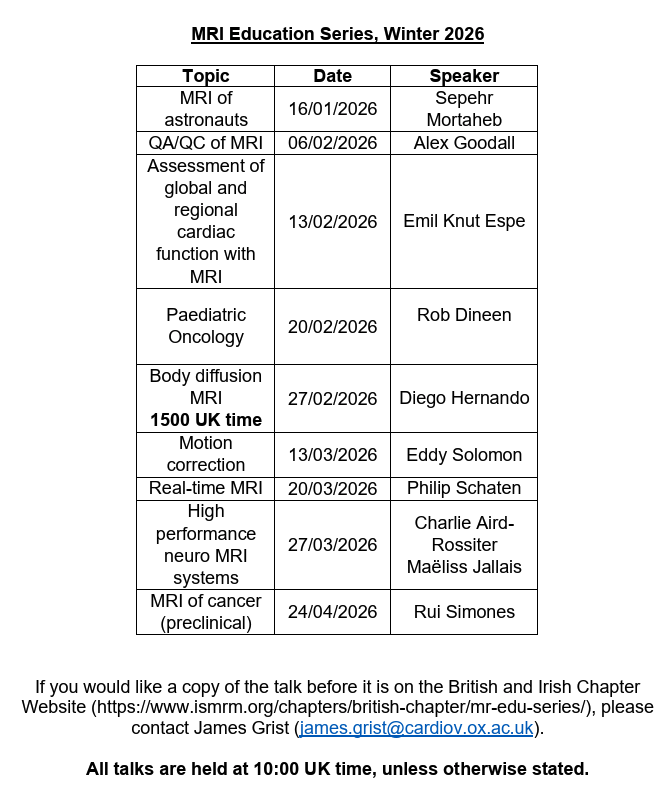 james_grist's tweet image. Interested in high performance neuro #MRI systems? 

Come along this Friday to hear more! Its especially relevant to the neuro and cardiac diffusion worlds! 

10:00 UK time, drop me a DM for for the link if you don't already have it.