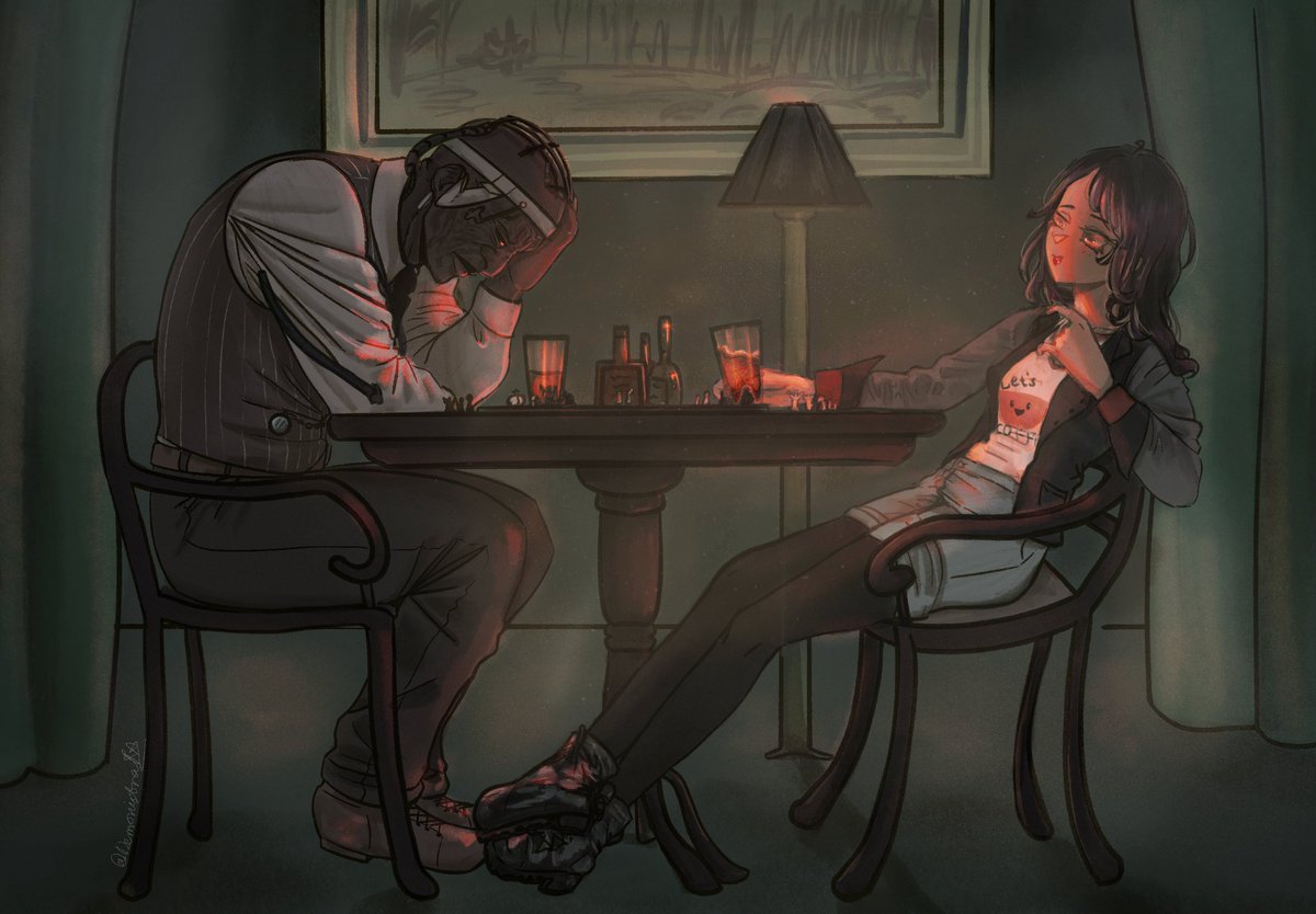 DemonistraR's tweet photo. to be honest, I first saw this picture from Douglass Crockwell as a meme... well, I thought it's a great reference!
#dbd #deadbydaylight #FengMin #TheDoctor #HermanCarter #docmin https://t.co/uJDhlSpJTA