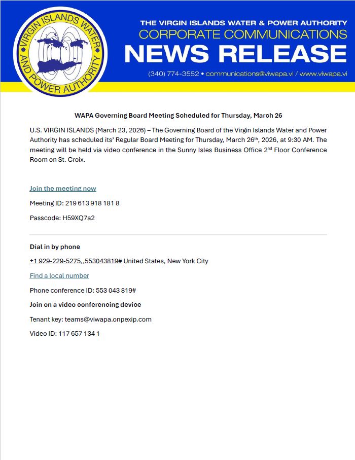 Virgin Islands Water & Power Authority tweet media