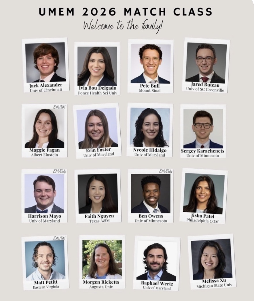md_acep's tweet photo. 🎉 #MatchDay2026

Congrats to all who matched into #EmergencyMedicine—especially our newest residents at Johns Hopkins &amp; University of Maryland!

We’re here to support you—get involved, lead, and let us advocate for YOU.

📩 info@mdacep.org

#EMBound #MedEd #MarylandACEP https://t.co/Ysh7K785bt